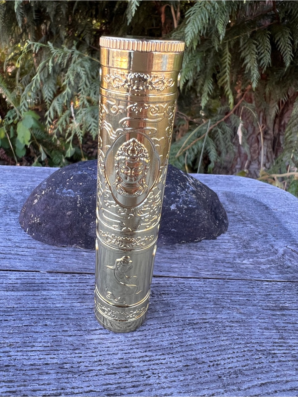 Retro Gold Decorative Incense Storage Case - Home Accents